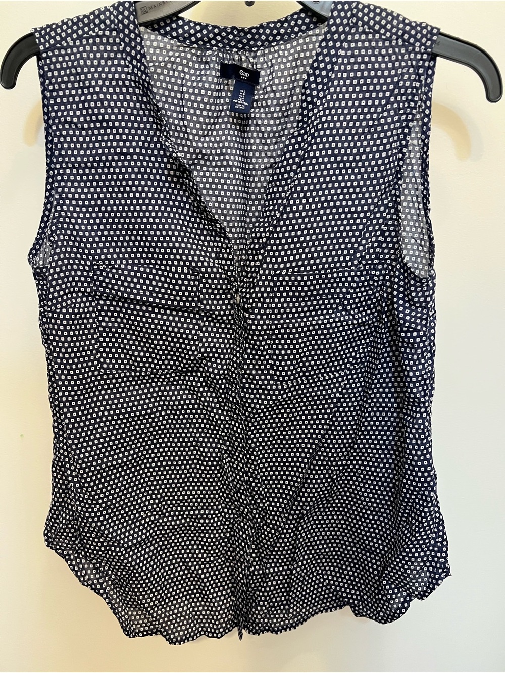 GAP Navy and White Polka Dot Sleeveless Camisole